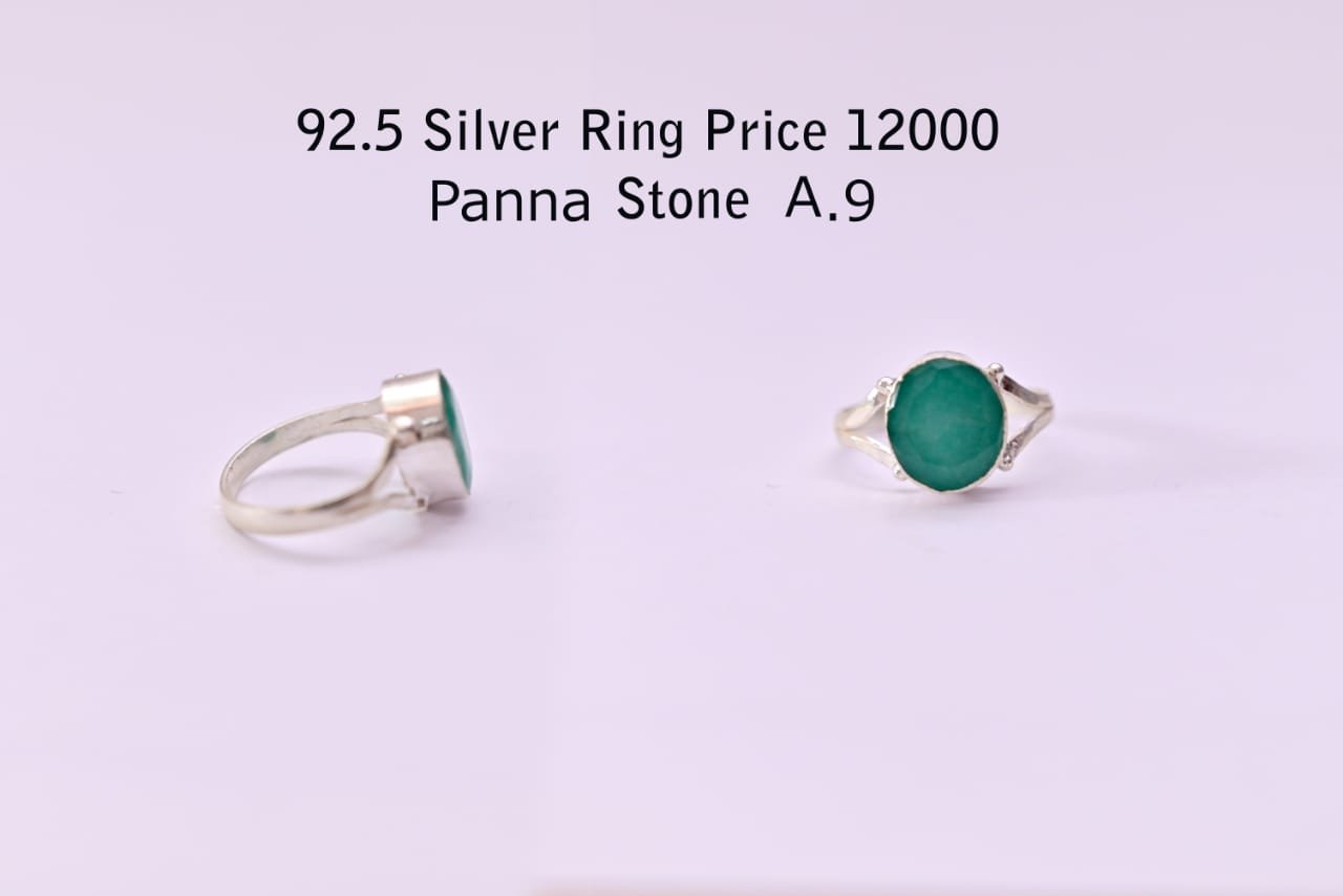 Earthmine Gems Genuine Emerald Stone Original Certified In Silver Ring Men  Green Nag 7.25 Ratti वृषभ राशि के लिए रिग 6.75 Carat Natural Unheated  Untreated Panna Gemstone Lab Tested Hara Mani Angoothee :